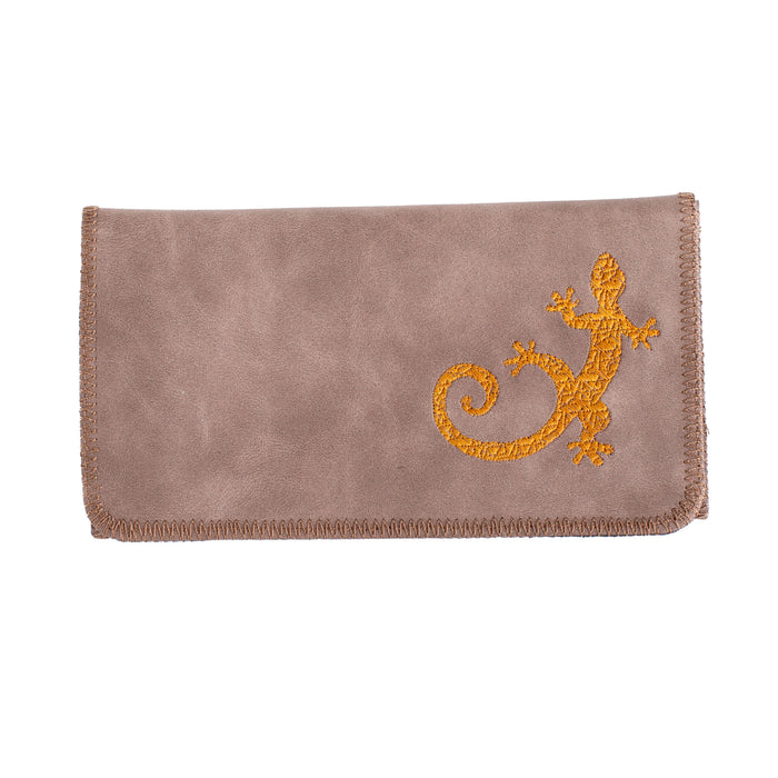 King Size Gecko Embroidered Tobacco Pouch