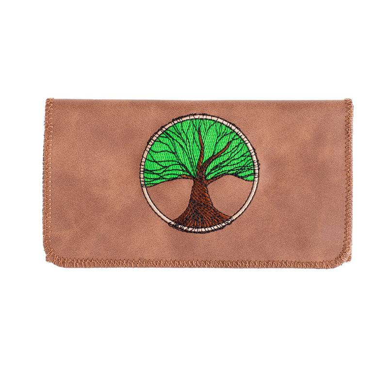 King Size Tree Of Life Embroidered Tobacco Pouch