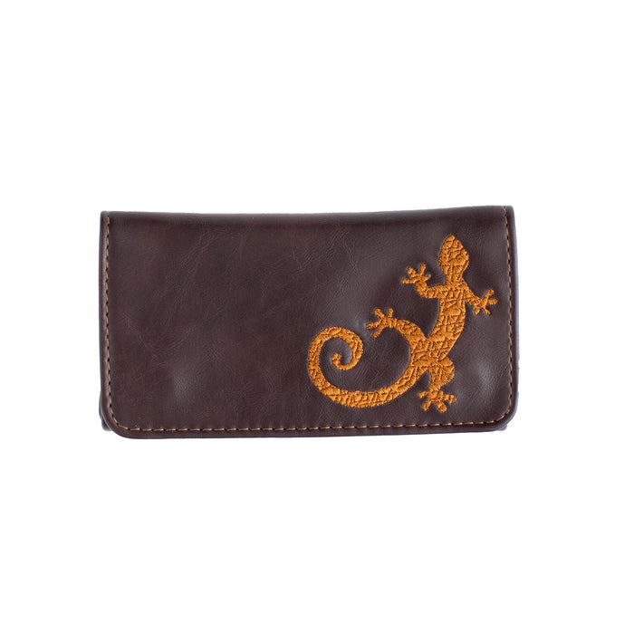 Standard Size Gecko Embroidered Tobacco Pouch